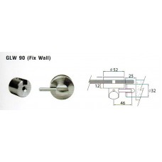 GLW90 ( Fix Wall ) GLASS SHOEER DOOR LOCK VVP