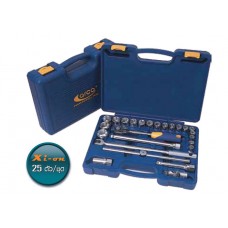 900157-40293 Socket Set  ชุดลูกบ๊อกซ์1/2" (Xi-On) 25ตัว/ชุด อาก้า ARCA