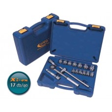 900152-40175 Socket Set  ชุดลูกบ๊อกซ์1/2"  12 เหลี่ยม 17ตัว/ชุด อาก้า ARCA