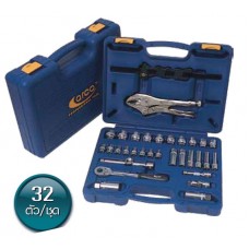 99967-30335  Socket Set  ชุดลูกบ๊อกซ์3/8"  6 เหลี่ยม 32ตัว/ชุด อาก้า ARCA