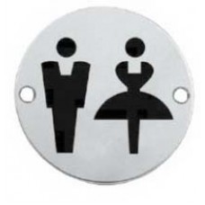 แผ่นป้ายสัญลักษณ์วงกลม Symbol Female/Male ผู้หญิง/ผู้ชาย