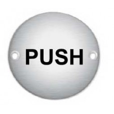 แผ่นป้ายสัญลักษณ์วงกลม Symbol Push/ผลัก