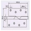 NO.700 บานพับแบบไม่มีบังใบ Butt hinge rising VECO วีโก้ 