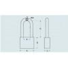 PDL-PDL50  Long nose brass Padlock กุญแจคล้อง VECOวีโก้