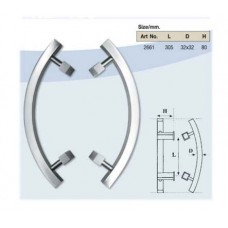 HD166 Art No2661 มือจับประตูกระจก VVP 305X32X32X80