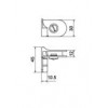 GHR-10CR  บานจับกระจกขาหนีบ ซิงค์อัลลอยด์ รุ่นดีเชฟ ขนาด 30*45มม.