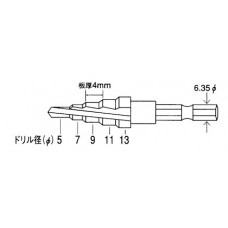 ดอกสว่านเจาะหลายขนาด  K201-0180  รุ่น 6S-13  "KYK"