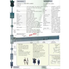 8100 Fire Vert Rod Exit Device คานผลักประตูทางออกแท่งแนวตั้งหนีไฟ COLT