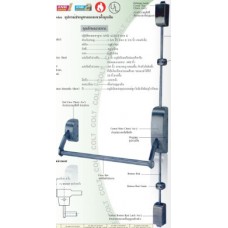 17-960 Panic Vert Exit Device คานผลักประตูทางออกแนวตั้งฉุกเฉิน COLT