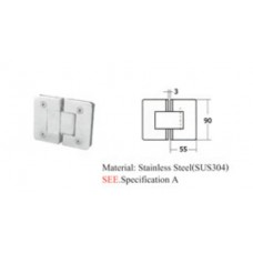 No. XSD-004   บานพับกระจกต่อกับกระจก มุม 180 ํ