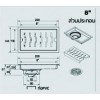 DA-RF-108  รางน้ำทิ้งสเตนเลส ขนาด 8 นิ้ว   ตราเพชร