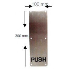 แผ่นป้ายสแตนเลส PUSH SZ-002