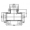 485.61.023 ข้อต่อสามทางเกลียวใน วัสดุทองเหลือง ยี่ห้อเฮเฟเล่ Hafele