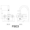 F903 ก็อกผสมอ่างอาบน้ำพร้อมฝักบัว Modona รุ่น Cross