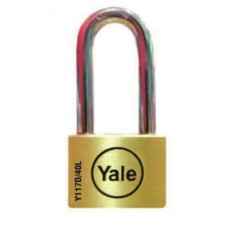 BD40L  กุญแจคล้องทองเหลือง คอยาว ระบบดิสก์ Yaleเยล 40 มม.  