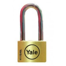 BD45L  กุญแจคล้องทองเหลือง คอยาว ระบบดิสก์ Yaleเยล 45 มม.  