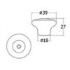 1PS03 ปุ่มจับเฟอร์นิเจอร์เซรามิค กุหลาบหรอบทอง Ceramic Knobs