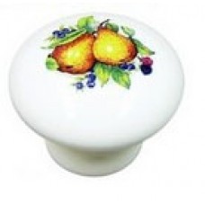 1PS09 ปุ่มจับเฟอร์นิเจอร์เซรามิค ดอกทับทิม Ceramic Knobs