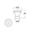 1AK03-23 ปุ่มจับอะคริลิค ชุบโครเมี่ยม  Acrylic Knobs