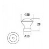 1AK03-28 ปุ่มจับอะคริลิค ชุบโครเมี่ยม Acrylic Knobs