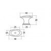 1AK04-G ปุ่มจับอะคริลิค ชุบทอง Acrylic Knobs