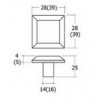 1AK05-BL-28 ปุ่มจับและมือจับเฟอร์นิเจอร์อะคริลิคเพชร สีดำ (S.L) Acrylic Knobs and Handles