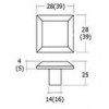 1AK05-G-39 ปุ่มจับและมือจับเฟอร์นิเจอร์อะคริลิคเพชร สีทอง (S.L) Acrylic Knobs and Handles