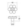 1AK07-CH ปุ่มจับเฟอร์นิเจอร์อะคริลิคเพชร ชุบโครเมี่ยม Acrylic Knobs and Handles