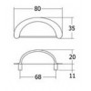 1SE01-3 มือจับเฟอร์นิเจอร์เปลือกหอย Shell Shape Handles