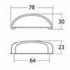 1SE05-0 มือจับเฟอร์นิเจอร์เปลือกหอย Shell Shape Handles