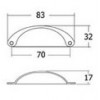 1SE06-SAE มือจับเฟอร์นิเจอร์เปลือกหอย Shell Shape Handles