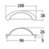 1SE08-CZ มือจับเฟอร์นิเจอร์เปลือกหอย Shell Shape Handles