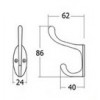 HK05-1 ขอแขวนหมวก ขอเกี่ยวใหญ่ Hooks