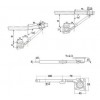 BJ05-R บานพับเฟอร์นิเจอร์ บานพับโช๊คเปิดขึ้น-ลง(ขวา)