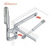 BJ10-900-NI บานพับเฟอร์นิเจอร์ บานพับเปิดขึ้น หน้าบาน 900 มม.