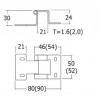 BH07-AB บานพับ 165 องศา (แบบหนา) สีดำ-เหลือง