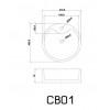 CB01 อ่างล้างหน้าวางบนเคาน์เตอร์ ทรงกลม สีขาว Modona 