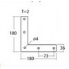 PE13-YE-180 แป้นแบบฉาก 90 องศา ชุบรุ้ง