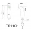 TS11CH ชุดฉีดชำระ Modona โมโดน่า  สีโครเมียม 