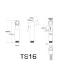 TS16  สายฉีดชำระ Modona โมโดน่า  สแตนเลส