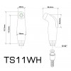 TS11WH  สายฉีดชำระ Modona โมโดน่า สีขาว