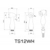 TS12WH สายฉีดชำระสีขาว  Modona โมโดน่า