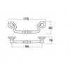 1CA088-AB-096 ปุ่มจับเฟอร์นิเจอร์โบราณ Antique Heandles