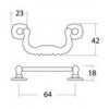 1CA021-AB-064 ปุ่มจับและมือจับเฟอร์นิเจอร์โบราณ Antique Knobs and Handles