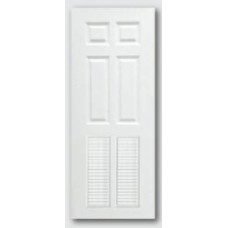 PL-003 Polywood โพลีวูด ประตูPVC แบบบานเกล็ดและบานกระจก V-Series ขนาด 90cm. สีครีม PL-003 Polywood โพลีวูด ประตูPVC แบบบานเกล็ดและบานกระจก V-Series ขนาด 90cm. สีครีม