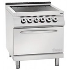 296431 เตาแก้ว Cer.glass stove,4HTzon,el.oven2/1GN Series 900 Bartscher