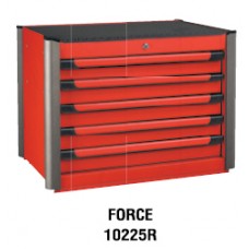 F131-10225R ตู้เครื่องมือ ชนิดมีลิ้นชัก 5 ลิ้นชัก สีแดง-ดำ FORCE (ฟอร์ซ)