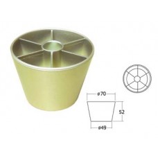 LEG03-G ขาตู้ทรงกรวยพ่นสีบรอนด์ทอง Table and Furniture Base Fittings