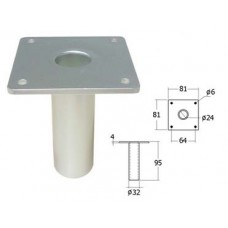 LEG05-4 ขาตู้กลม 32 มม. พ่นสีบรอนด์ ขารองตู้พลาสติก Table and Furniture Base Fittings