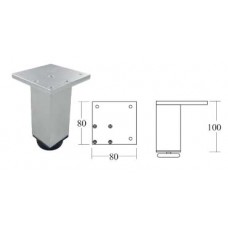 LEG55-4-100 ปรับระดับได้ ขาโต๊ะอลูมิเนียมสำเร็จรูป Ready-Made Aluminium Table Legs